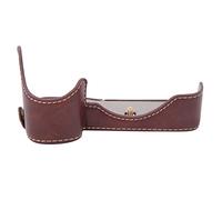 XZXCVN Funda Media de Cuero PU para Cámara A9 / A7RIII / A7III, Cubierta Inferior Protectora - Diseño de Apertura Inferior, Ligera y Durable, Compatible con Trípode (Cafetería)