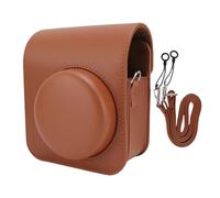 XZXCVN Funda Protectora para Cámara Instantánea Mini41, Estuche de Cuero PU con Patrón Litchi, Tapa Magnética y Correa Ajustable - Material Duradero, Diseño Retro, Fácil Acceso y (Marrón)