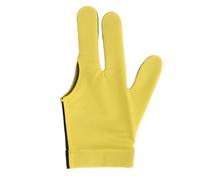 XZXCVN Guante de Billar 3 Dedos, Secado Rápido y Transpirable, Color Amarillo, Talla Única - Ajuste Universal, Diseño Antideslizante, Mejora Precisión en Juegos de Billar