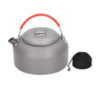 XZXCVN Hervidor de Camping 1.4L, Tetera Portátil de Aluminio y Acero Inoxidable, Mango Antiescaldaduras, Resistente para Café y Té - Calentamiento Rápido, Diseño Ligero, Ideal para