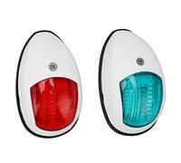 XZXCVN Luz de Navegación LED para Barco, 2 Piezas, IP66 Impermeable, DC 12V 3W, Roja y Verde - Alta Visibilidad, Resistente a la Corrosión, Ideal para Yates y Embarcaciones Pequeñas (Blanca)