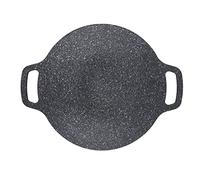 XZXCVN Parrilla Coreana para Barbacoa, Sartén Antiadherente de Aluminio Reforzado para Cocina de Inducción - Recubrimiento de Piedra Médica, Uso Interior y Exterior, Fácil Limpieza y (34cm)