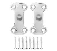 XZXCVN Placa de Fijación para Cinta de Acero Inoxidable, 2 Pzs, Antióxido con 8 Tornillos - Fijación Segura, Resistente a la Corrosión, Ideal para Yates y Botes Pequeños