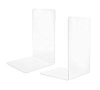 XZXCVN Sujetalibros Acrílico Transparente, 2 Piezas, Soporte Escritorio para Libros y Archivos, Medidas 18,4x12x12cm - Diseño Resistente y Transparente, Ideal para Oficina, Hogar y