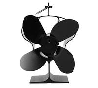 XZXCVN ventilador chimenea; Ventilador para Estufa de 4 Aspas, Alimentación Térmica, Negro, Diámetro 152 mm - Arranque Automático, Alta Resistencia Térmica, Distribución Uniforme del