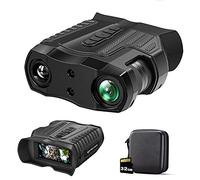 XZXXZSZ Gafas binoculares de visión Nocturna 32G for Adultos IR 10x Zoom óptico 4000mAH Negro Recargable táctico Camping