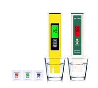 XZXXZSZ Medidor de pH 2 unids/Set Digital portátil Temperatura TDS EC medidor de PH Pluma Prueba Pantalla LCD probador tornasol for Detector pureza Calidad del Agua 5 en 1