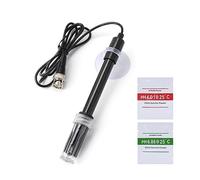 XZXXZSZ Medidor de pH Controlador de sonda electrodo medidor PH Repuesto, Sensor Conector BNC con Polvo tampón 100cm for Laboratorio hidropónico Acuario