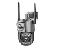 XZXXZSZ Security Camera, 4MP 4K Dual Lens Outdoor Camera PTZ IP Cameras Night Vision Security Protection Wireless CCTV Net Video Surveillence(No Card)