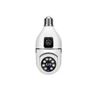 XZXXZSZ Security Camera, Cámara CCTV 4K PTZ con WiFi, Lente Dual, Pantalla, Bombilla E27, cámara de videovigilancia Seguridad Tuya Smart Life, Seguimiento automático Humano Ai(CAM Add 32G Card)