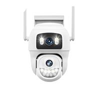 XZXXZSZ Security Camera, Cámara PTZ de Doble Pantalla, 10MP, 5K, WiFi, detección Humana Ai, Seguimiento automático, cámara vigilancia Seguridad CCTV for Exteriores(10MP NO SD Card)