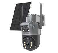 XZXXZSZ Security Camera, Cámara PTZ Solar 4K de 8MP, Banda Dual, protección Seguridad inalámbrica for Exteriores, detección PIR, CCTV, Audio bidireccional(WIF Solar No Card)