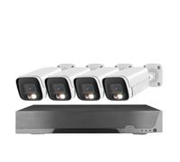 XZXXZSZ Security Camera, Sistema de cámara IP Seguridad 4K 8CH Tuya PoE, Sistema CCTV con detección Humana 8MP, Kit videovigilancia AI P2P(8CH NVR 4Camera)