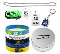 Xzyden Pulseras de goma, 9 pulseras de silicona, accesorios de baloncesto con pulsera de baloncesto, llavero, collar, juego de regalo de baloncesto para hombre y adolescente