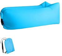 Xzyden Tumbona inflable, sofá hamaca de aire, portátil, impermeable, para exteriores, playa, senderismo, picnics y festivales, color azul (36 x 27 x 6 cm, 0,7 kg)