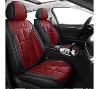 XZYNB Fundas Asiento Coche para Hyundai ix25 2020-2021 2022 2023 2024 2025, 5 Plazas Cuero PU Fundas Asiento Delanteras Traseras, Impermeable Transpirable, Black + Red
