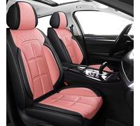 XZYNB Fundas Asiento Coche para Infiniti QX50 2013-2014 2015 2016 2017 2018, 5 Plazas Cuero PU Fundas Asiento Delanteras Traseras, Impermeable Transpirable, Black + Pink