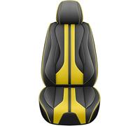 XZYNB Fundas Asiento Coche para Toyota Previa 2016-2017 2018 2019 2020, 5 Plazas Cuero PU Fundas Asiento Delanteras Traseras, Impermeable Transpirable, Black + Yellow