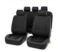 XZYNB Fundas Cuero Asientos Coche para Jeep Compass 2017-2020 2021 2022 2023 2024 2025, 9 Piezas Protectores Asiento Transpirables Todo Tipo Clima,Black