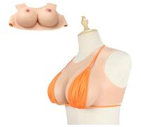 XZZXQNB Color 1,B Style 1, Prótesis mamarias de Silicona realistas para travestis, Cuello Redondo, Copa B-H, para Mujeres transgénero Que se someten a mastectomía.