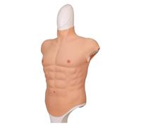 XZZXQNB Color 1,M, Traje de Silicona con Pecho y Abdomen Marcado, Ideal para Cosplay, travestismo y transexualidad