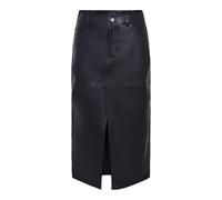 Y.A.S Yasmina HMW Leather Long Skirt Noos, Negro, XS