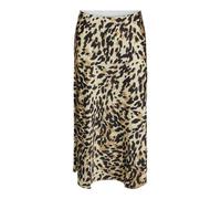 Y.A.S Yaspella HW Midi Skirt S. Noos Falda, Black/AOP: Leo Print, S