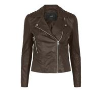 Y.A.S Yassophie Leather Jacket Noos Chaqueta de Cuero, Café Chicory, L para Mujer