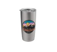 Y Así Comienza La Aventura Aventura - Senderismo - Camping Vaso térmico de acero inoxidable de doble pared
