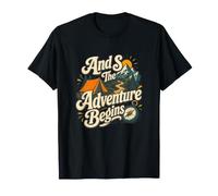 Y Así Comienza La Aventura Montaña Camiseta