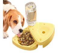 y Bebedero para Gatos - Dispensador Automático de Alimento de 500ml,Plato Doble para Cachorros,para Viaje Granja Balcón Apartamento Interior Exterior Invierno Hogar