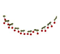 Y Bolas de Fieltro de Cereza Hechas a Mano realistas, guirnaldas de Hilo para Accesorios de Fiesta, decoración de cumpleaños Vibrante y Bonita, Cereza de Fieltro