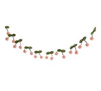 Y Bolas de Fieltro de Cereza Hechas a Mano realistas, guirnaldas de Hilo para Accesorios de Fiesta, decoración de cumpleaños Vibrante y Bonita, Cereza de Fieltro