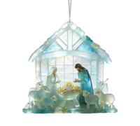 y Colgantes de belén de Navidad, decoración de de mar 2D para Navidad y días Festivos | Decoración de Navidad Cristiana, para el hogar, salón, Cocina, apartamento, cumpleaños, Familia