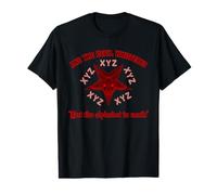 Y el Diablo susurró Cabra Pon el Alfabeto en matemáticas Camiseta gráfica económica
