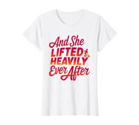 Y Ella Levantó Pesadamente Siempre Después De Mujer Fuerte Fitness Lindo Camiseta