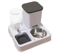 Y estación de agua - Comida inteligente para mascotas - Dispensador de comida para gatos y agua, accesorio automático para mascotas, cuenco doble función, dispensador programable