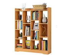 y estantería organizador de libros artístico, estantería de 15 estantes, soporte para libros que ahorra espacio, muebles de oficina para sala de estar (color: hoja roja arce tamaño: 10020120 cm)