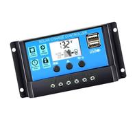 Y&H 10A Controlador de Carga Solar Panel Solar 12V/24V Inteligente Controlador de Carga con 5V Control de temporizador Pantalla LCD yDoble Puerto USB,para Panel Solar Lámpara Batería y Iluminación LED