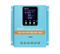 Y&H 60A Regulador de carga solar MPPT 12V 24V 36V 48V Pantalla LCD Batería Regulador Inteligente Max 100V Entrada Dual USB para plomo-ácido/litio