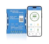 Y&H Controlador Bluetooth 30A PV Max 50V Bluetooth Regulador Solar 12V/24V Regulador Inteligente PWM para baterías de plomo ácido LiFePO4 y de litio