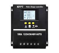Y&H Regulador de carga solar MPPT 100A 12V 24V 36V 48V batería de pantalla LCD regulador inteligente máx. 100V entrada dual USB para plomo ácido/litio/LifePO4