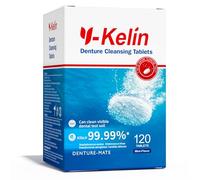 Y-Kelin Tabletas Limpiadoras para Dentadura Postiza y Prótesis Dentales Removibles - 120 Tabletas