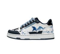Y los hombres casuales de malla ligera plana transpirable de color sólido zapatos de lona para hombre, azul, 41 EU
