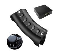 Y-METDRIVING Mando a distancia inalámbrico para volante con señal Indica para y-metdriving estéreo portátil de coche y otros estéreo de coche Android, con alerta de batería baja, control de función de