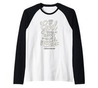 Y mi Dios suplirá Todas mis Necesidades Filipenses 4:19 Camiseta Manga Raglan