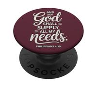 Y mi Dios suplirá Todas mis Necesidades Filipenses 4:19 PopSockets PopGrip Adhesivo