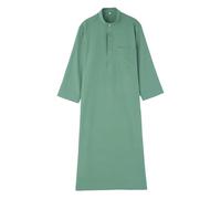 y niñas Chaquetas de túnica Primavera, y modelos para corbata redonda media y grande Manga larga Medio musulmán árabe juvenil bata casual chaqueta de entrenamiento, verde, 5-6 Años