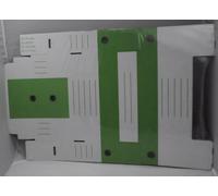 y organizador Cajas Color Blanco/Verde 8 cm de ancho - 10 Unidades