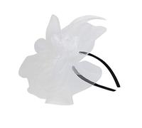 Y Pen Ribbons Malla Señoras Sombrero Plumas Moda Boda Tocado N Fiesta Gorras de Béisbol, Blanco, talla única